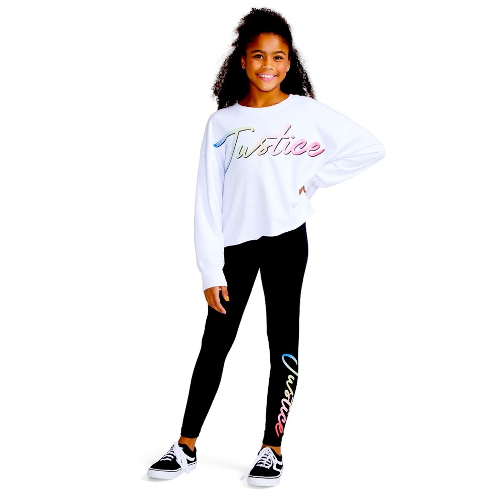 NWT Justice J-Sport Girl's Active Long Sleeve Crewneck Sweatshirt & Leggings